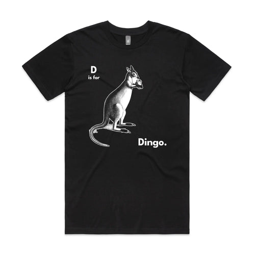 D Is For Dingo Tee by Lonely Kids Club. All clothing from our T-shirts to our shorts and hoodies are ethically made, and printed packed and shipped from Sydney.