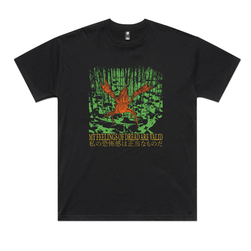 Feelings Of Dread Tee by Lonely Kids Club. All clothing from our T-shirts to our shorts and hoodies are ethically made, and printed packed and shipped from Sydney.