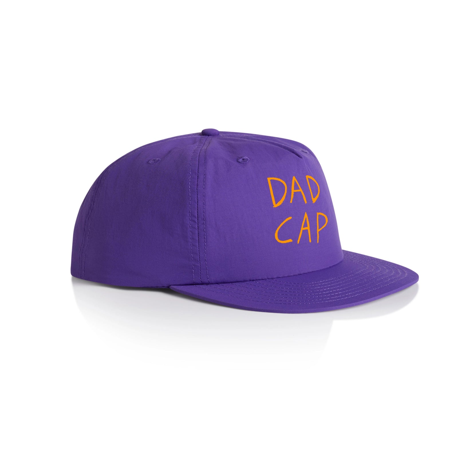 Purple active cap with Dad Cap graphic by Lonely Kids Club