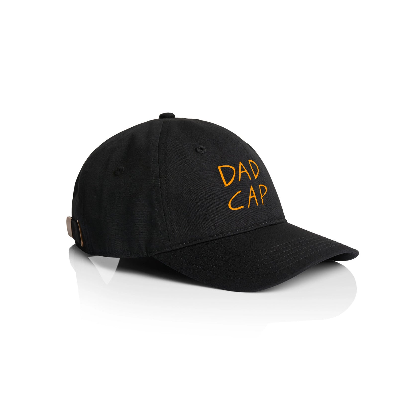 Black classic cap with Dad Cap graphic by Lonely Kids Club