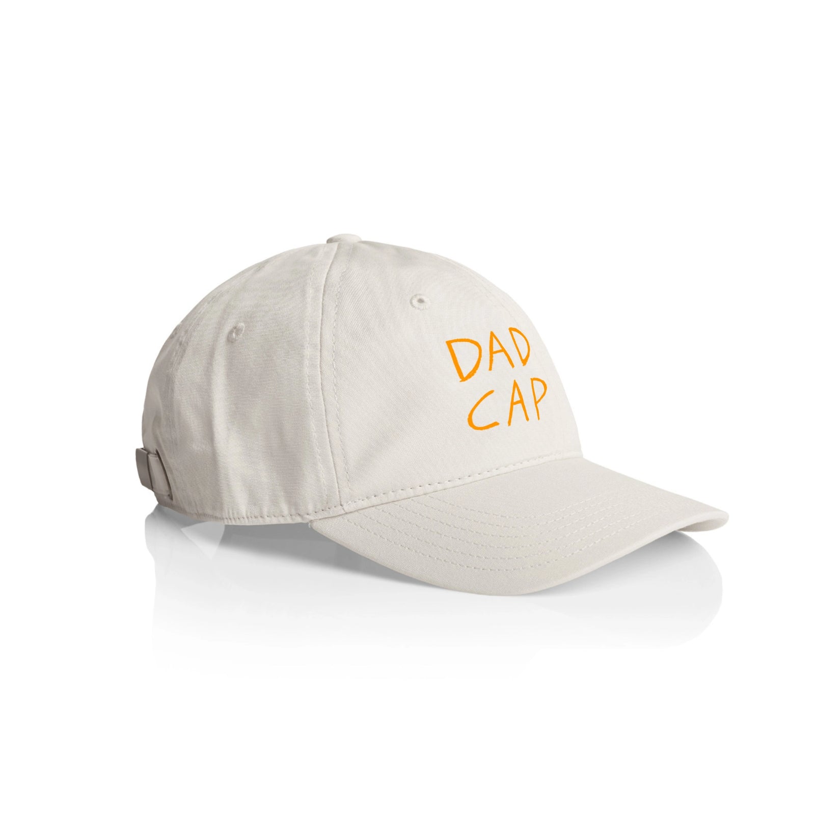 Ecru classic cap with Dad Cap graphic by Lonely Kids Club