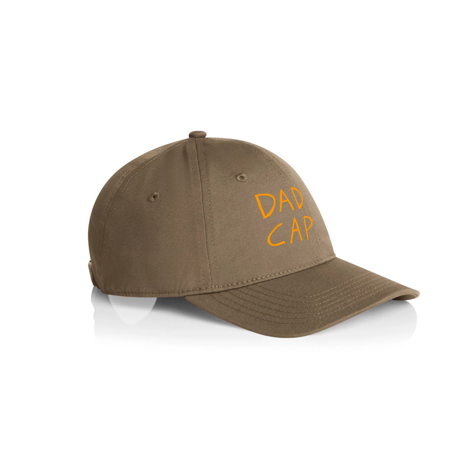 Walnut classic cap with Dad Cap graphic by Lonely Kids Club
