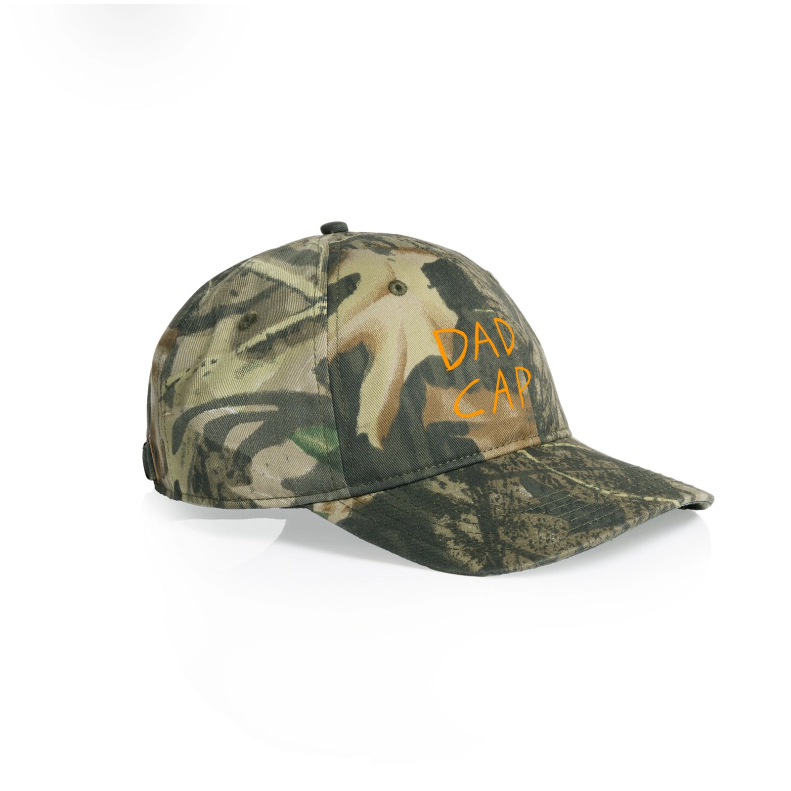Camouflage classic cap with Dad Cap graphic by Lonely Kids Club