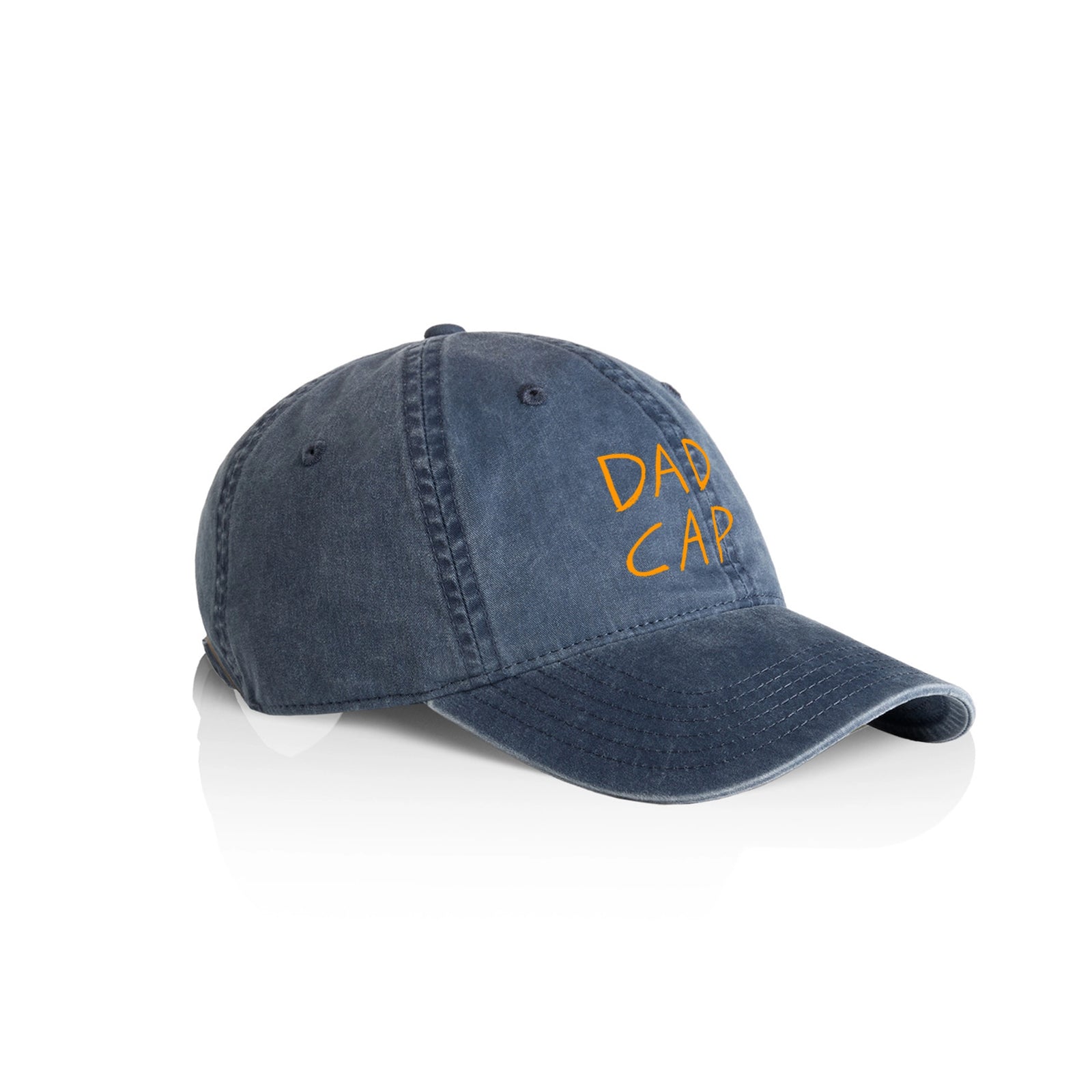 Denim classic cap with Dad Cap graphic by Lonely Kids Club