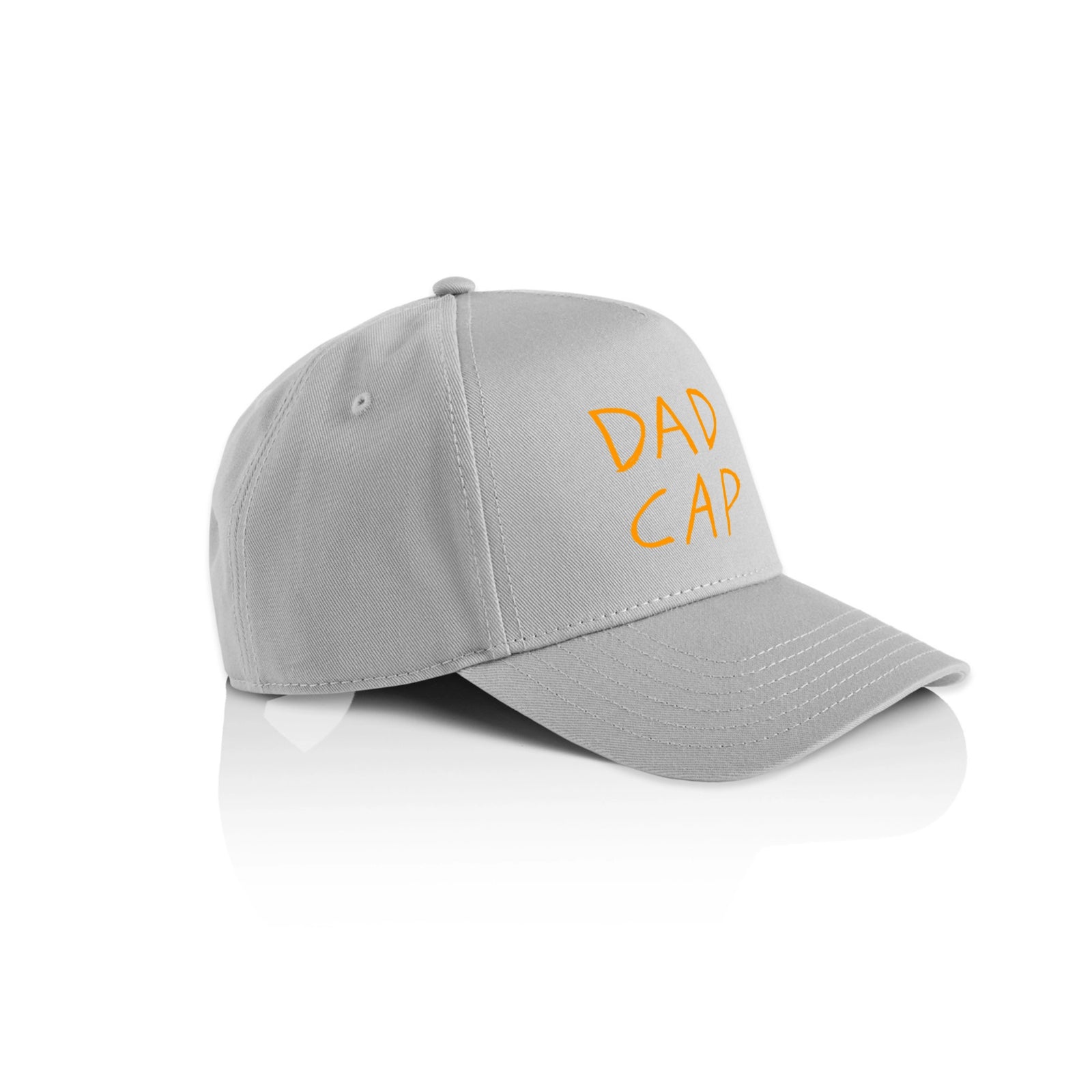 Grey trucker hat with Dad Cap graphic by Lonely Kids Club