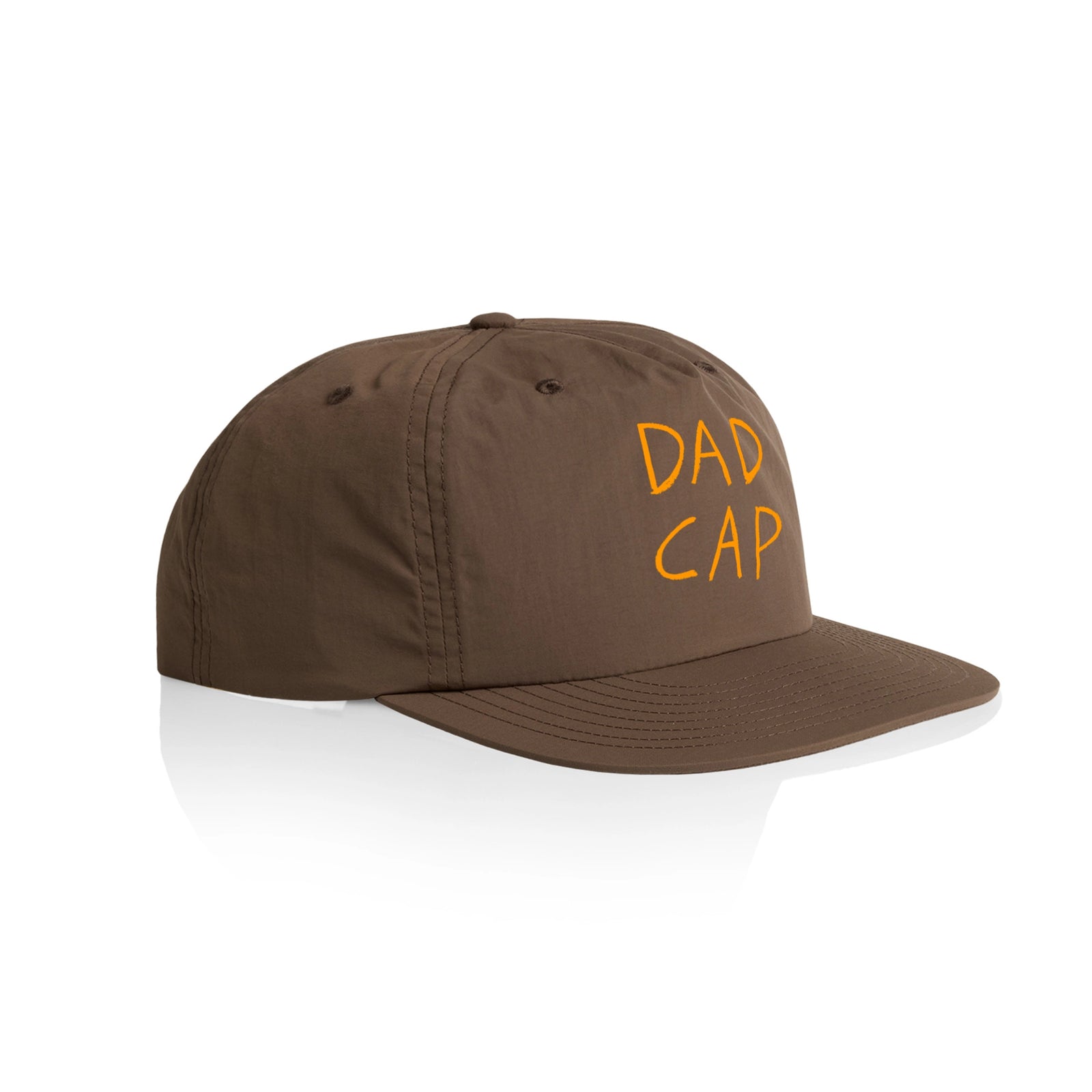 Walnut active cap with Dad Cap graphic by Lonely Kids Club