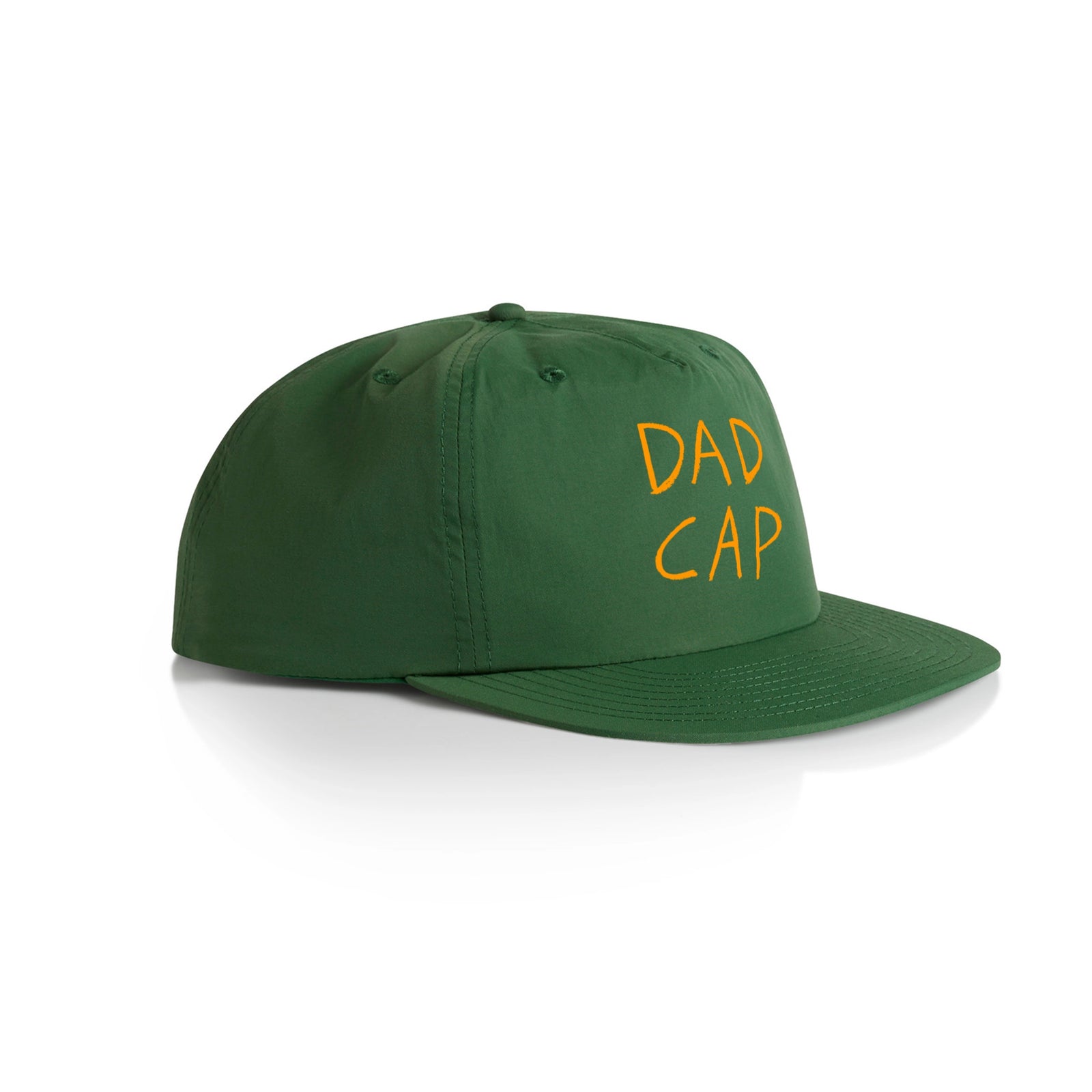 Forest Green active cap with Dad Cap graphic by Lonely Kids Club