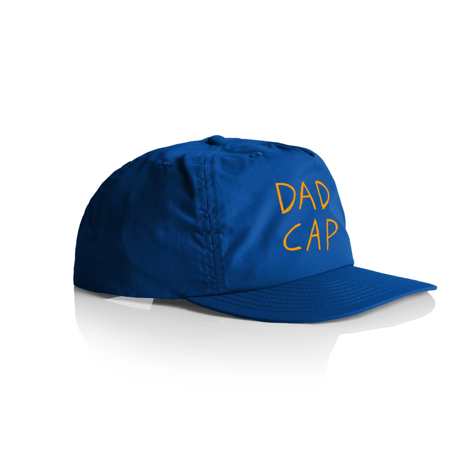 Royal Blue active cap with Dad Cap graphic by Lonely Kids Club