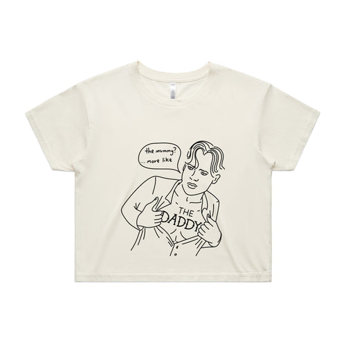 Brendan Fraser Daddy Tee by Lonely Kids Club. All clothing from our T-shirts to our shorts and hoodies are ethically made, and printed packed and shipped from Sydney.