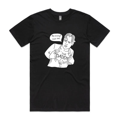 Brendan Fraser Daddy Tee by Lonely Kids Club. All clothing from our T-shirts to our shorts and hoodies are ethically made, and printed packed and shipped from Sydney.