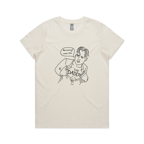 Brendan Fraser Daddy Tee by Lonely Kids Club. All clothing from our T-shirts to our shorts and hoodies are ethically made, and printed packed and shipped from Sydney.
