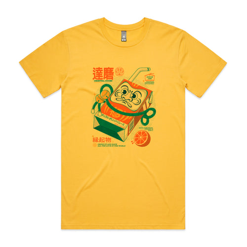 Daruma Juice Box Tee by Lonely Kids Club. All clothing from our T-shirts to our shorts and hoodies are ethically made, and printed packed and shipped from Sydney.