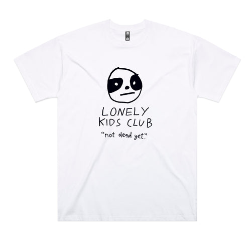 Not Dead Yet Tee by Lonely Kids Club. All clothing from our T-shirts to our shorts and hoodies are ethically made, and printed packed and shipped from Sydney.