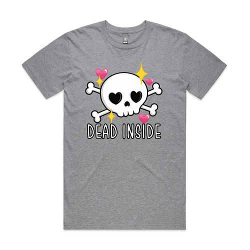 Dead Inside Tee by Lonely Kids Club. All clothing from our T-shirts to our shorts and hoodies are ethically made, and printed packed and shipped from Sydney.