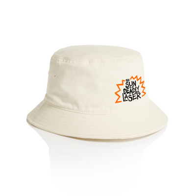 Deadly Laser Bucket Hat by Lonely Kids Club. All clothing from our T-shirts to our shorts and hoodies are ethically made, and printed packed and shipped from Sydney.