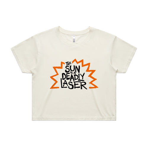 Deadly Laser Tee by Lonely Kids Club. All clothing from our T-shirts to our shorts and hoodies are ethically made, and printed packed and shipped from Sydney.