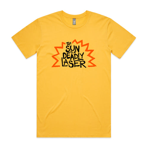 Deadly Laser Tee by Lonely Kids Club. All clothing from our T-shirts to our shorts and hoodies are ethically made, and printed packed and shipped from Sydney.