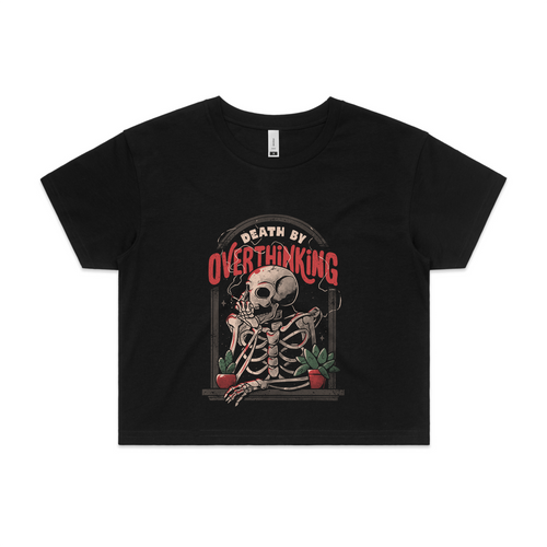 Death By Overthinking Tee by Lonely Kids Club. All clothing from our T-shirts to our shorts and hoodies are ethically made, and printed packed and shipped from Sydney.