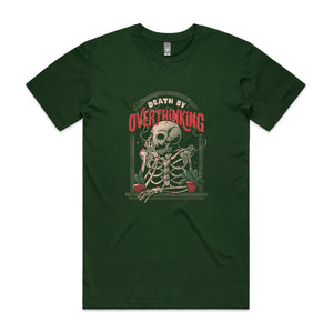 Death By Overthinking Tee by Lonely Kids Club. All clothing from our T-shirts to our shorts and hoodies are ethically made, and printed packed and shipped from Sydney.