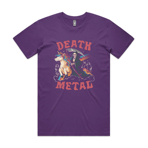 Death Metal Tee by Lonely Kids Club. All clothing from our T-shirts to our shorts and hoodies are ethically made, and printed packed and shipped from Sydney.