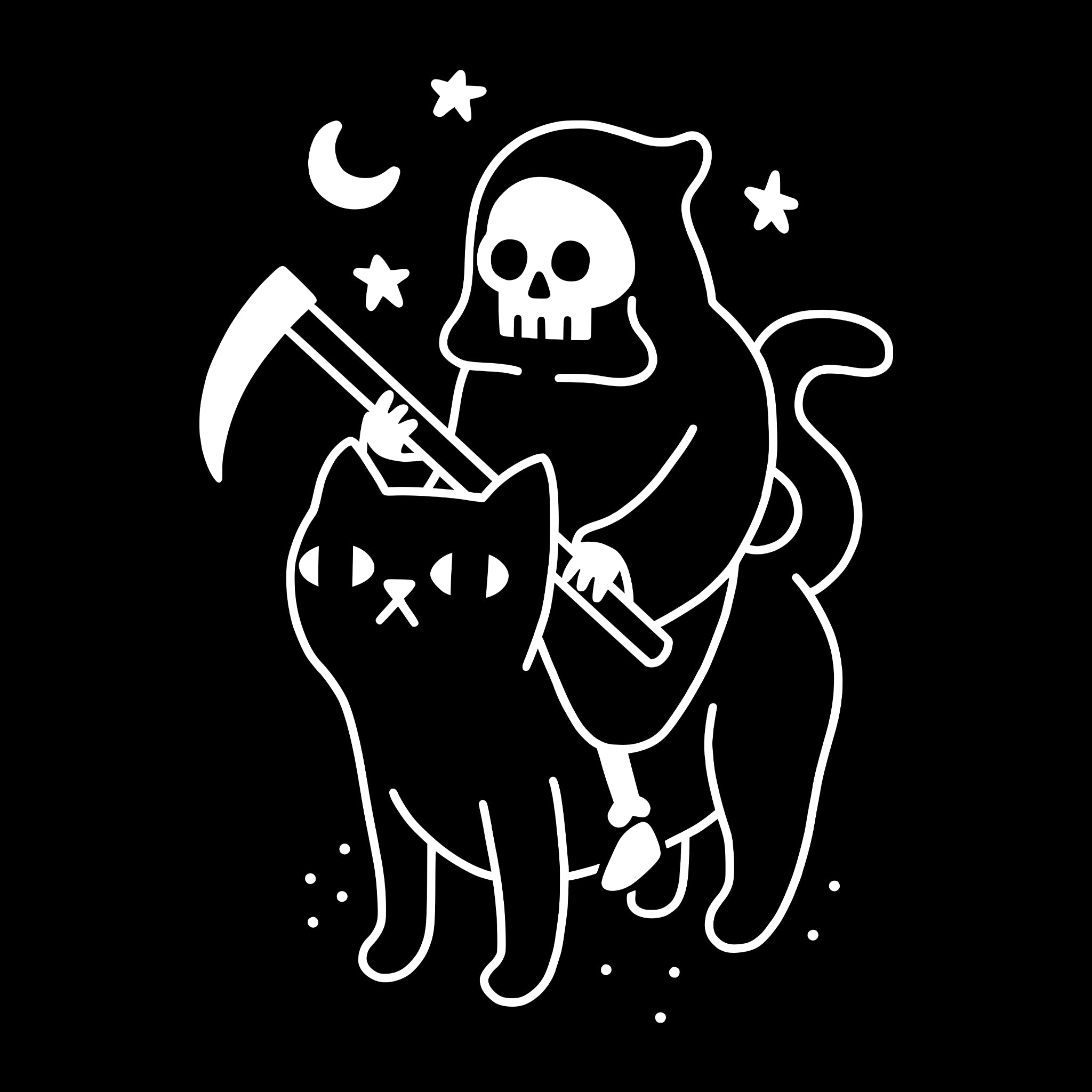 Death Rides A Cat Tee