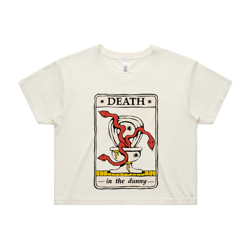 Death Tarot Tee by Lonely Kids Club. All clothing from our T-shirts to our shorts and hoodies are ethically made, and printed packed and shipped from Sydney.