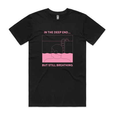 In The Deep End Tee by Lonely Kids Club. All clothing from our T-shirts to our shorts and hoodies are ethically made, and printed packed and shipped from Sydney.