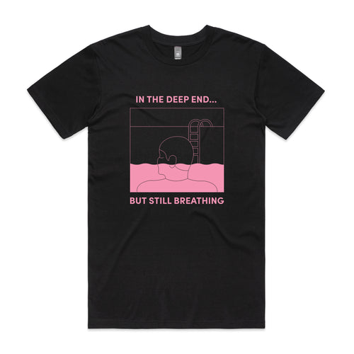 In The Deep End Tee by Lonely Kids Club. All clothing from our T-shirts to our shorts and hoodies are ethically made, and printed packed and shipped from Sydney.