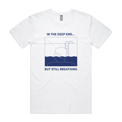 In The Deep End Tee by Lonely Kids Club. All clothing from our T-shirts to our shorts and hoodies are ethically made, and printed packed and shipped from Sydney.