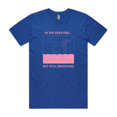 In The Deep End Tee by Lonely Kids Club. All clothing from our T-shirts to our shorts and hoodies are ethically made, and printed packed and shipped from Sydney.