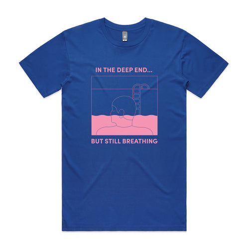 In The Deep End Tee by Lonely Kids Club. All clothing from our T-shirts to our shorts and hoodies are ethically made, and printed packed and shipped from Sydney.