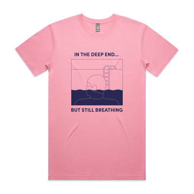 In The Deep End Tee by Lonely Kids Club. All clothing from our T-shirts to our shorts and hoodies are ethically made, and printed packed and shipped from Sydney.