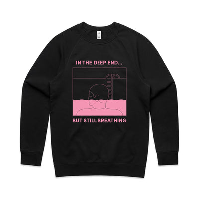 In The Deep End Jumper by Lonely Kids Club. All clothing from our T-shirts to our shorts and hoodies are ethically made, and printed packed and shipped from Sydney.