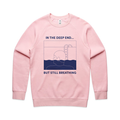 In The Deep End Jumper by Lonely Kids Club. All clothing from our T-shirts to our shorts and hoodies are ethically made, and printed packed and shipped from Sydney.