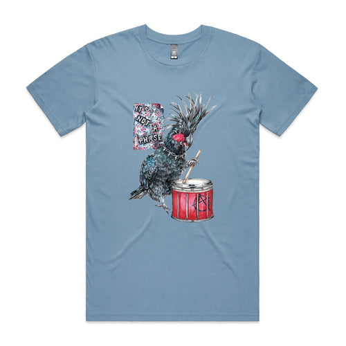 Denny The Drummer Tee by Lonely Kids Club. All clothing from our T-shirts to our shorts and hoodies are ethically made, and printed packed and shipped from Sydney.
