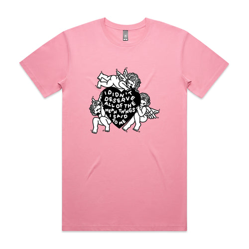 Deserve Tee by Lonely Kids Club. All clothing from our T-shirts to our shorts and hoodies are ethically made, and printed packed and shipped from Sydney.