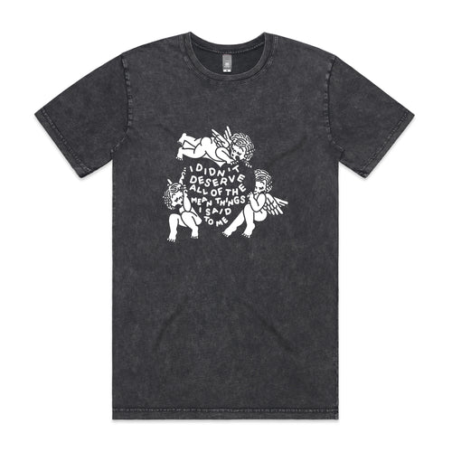 Deserve Tee by Lonely Kids Club. All clothing from our T-shirts to our shorts and hoodies are ethically made, and printed packed and shipped from Sydney.