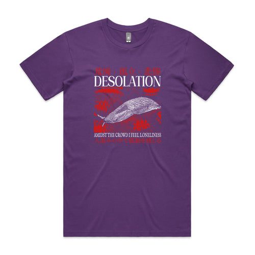 Desolation Tee by Lonely Kids Club. All clothing from our T-shirts to our shorts and hoodies are ethically made, and printed packed and shipped from Sydney.