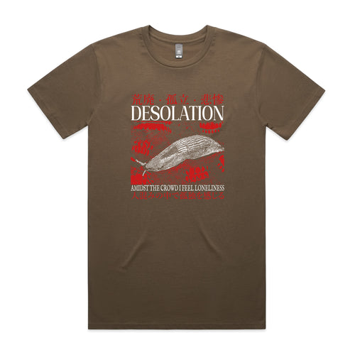 Desolation Tee by Lonely Kids Club. All clothing from our T-shirts to our shorts and hoodies are ethically made, and printed packed and shipped from Sydney.