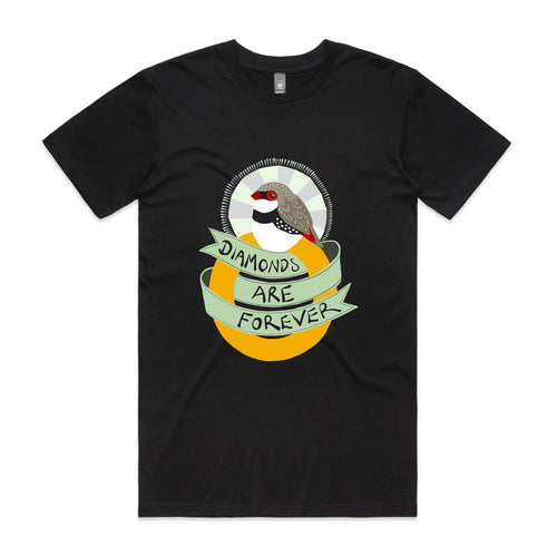 Diamonds Are Forever Tee by Lonely Kids Club. All clothing from our T-shirts to our shorts and hoodies are ethically made, and printed packed and shipped from Sydney.