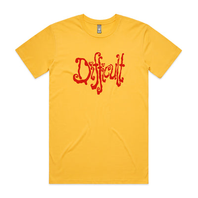 Difficult Tee by Lonely Kids Club. All clothing from our T-shirts to our shorts and hoodies are ethically made, and printed packed and shipped from Sydney.