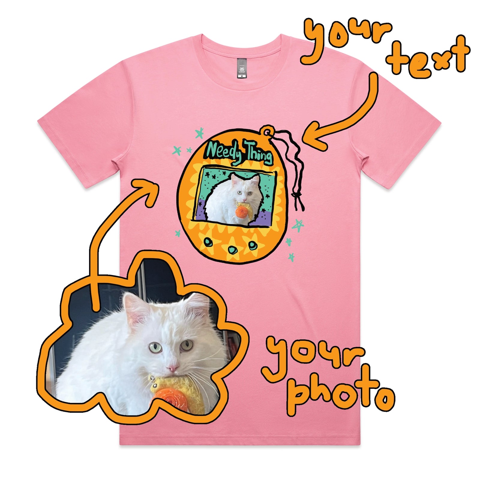 Bubblegum unisex t-shirt with Custom Digipet graphic by Lonely Kids Club