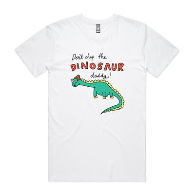 Don't Chop The Dinosaur Tee by Lonely Kids Club. All clothing from our T-shirts to our shorts and hoodies are ethically made, and printed packed and shipped from Sydney.