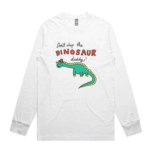 Don't Chop The Dinosaur Tee by Lonely Kids Club. All clothing from our T-shirts to our shorts and hoodies are ethically made, and printed packed and shipped from Sydney.