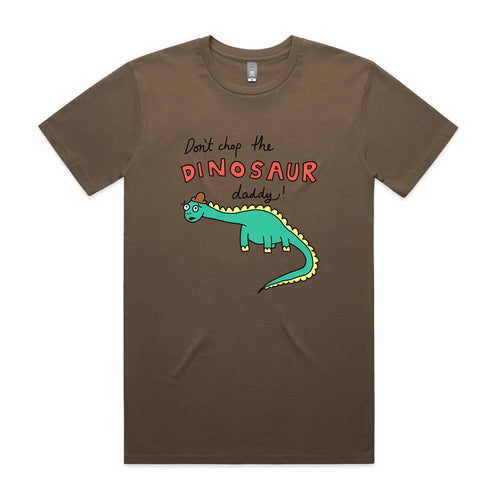 Don't Chop The Dinosaur Tee by Lonely Kids Club. All clothing from our T-shirts to our shorts and hoodies are ethically made, and printed packed and shipped from Sydney.
