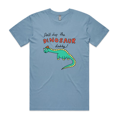 Don't Chop The Dinosaur Tee by Lonely Kids Club. All clothing from our T-shirts to our shorts and hoodies are ethically made, and printed packed and shipped from Sydney.