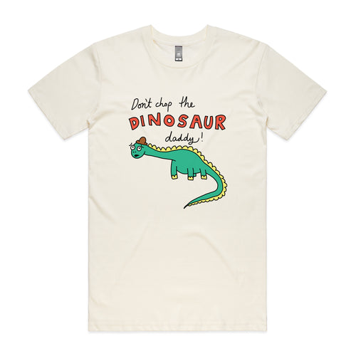 Don't Chop The Dinosaur Tee by Lonely Kids Club. All clothing from our T-shirts to our shorts and hoodies are ethically made, and printed packed and shipped from Sydney.