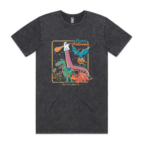 Dino Halloween Tee by Lonely Kids Club. All clothing from our T-shirts to our shorts and hoodies are ethically made, and printed packed and shipped from Sydney.