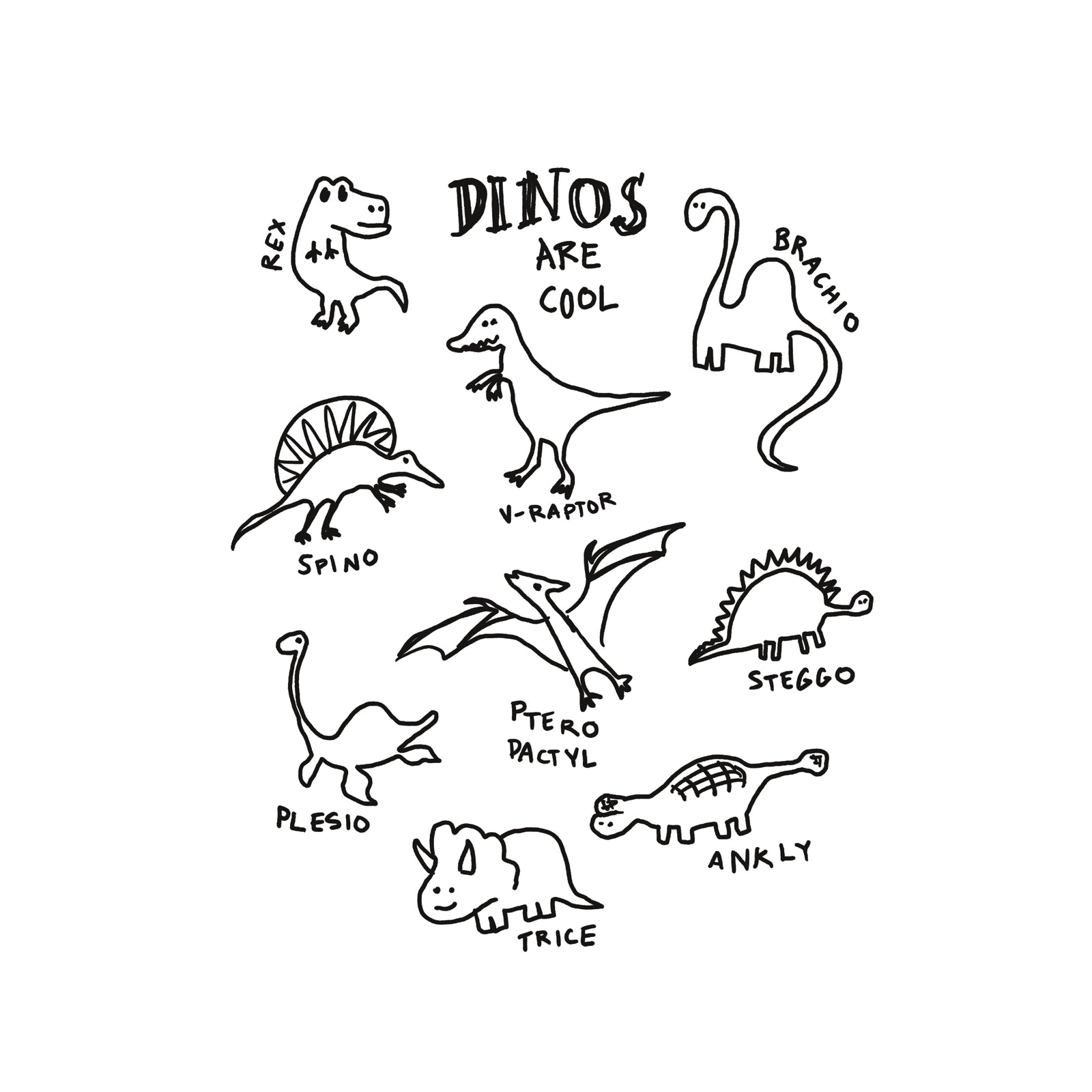 Dinos Are Cool Kids Tee