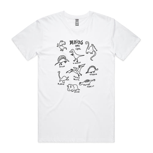 Dinos Are Cool Tee by Lonely Kids Club. All clothing from our T-shirts to our shorts and hoodies are ethically made, and printed packed and shipped from Sydney.
